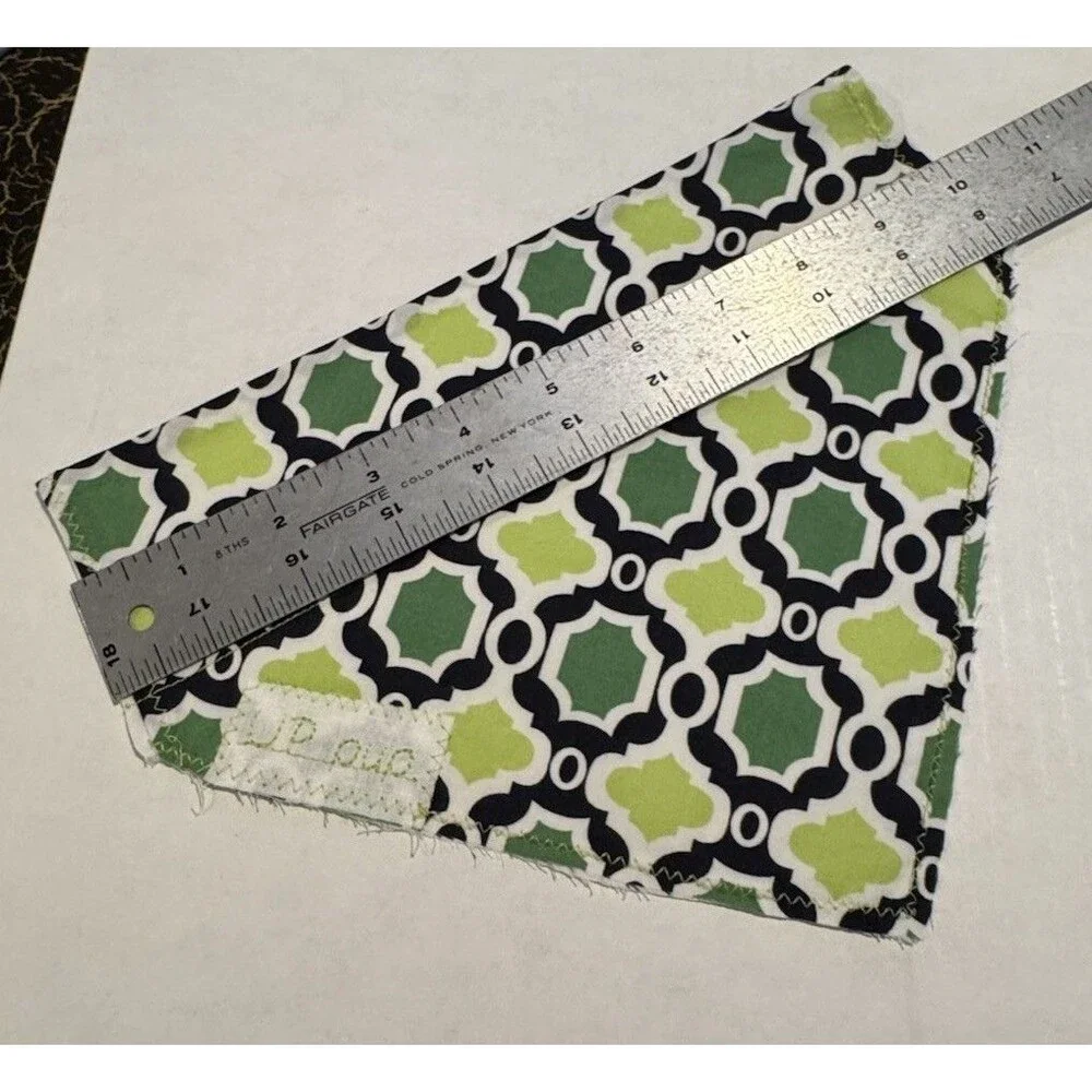 Dog Bandana Lot Of 3 Upcycled Fabric Handmade See Photos Slide On Collar